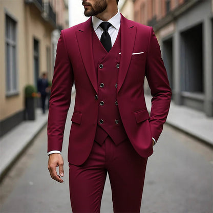 📢📢53% OFF !!!⏰Men's Slim-Fit 3-Piece Suit Set