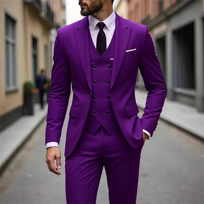 📢📢53% OFF !!!⏰Men's Slim-Fit 3-Piece Suit Set