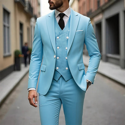 📢📢53% OFF !!!⏰Men's Slim-Fit 3-Piece Suit Set