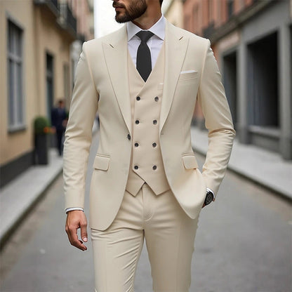 📢📢53% OFF !!!⏰Men's Slim-Fit 3-Piece Suit Set