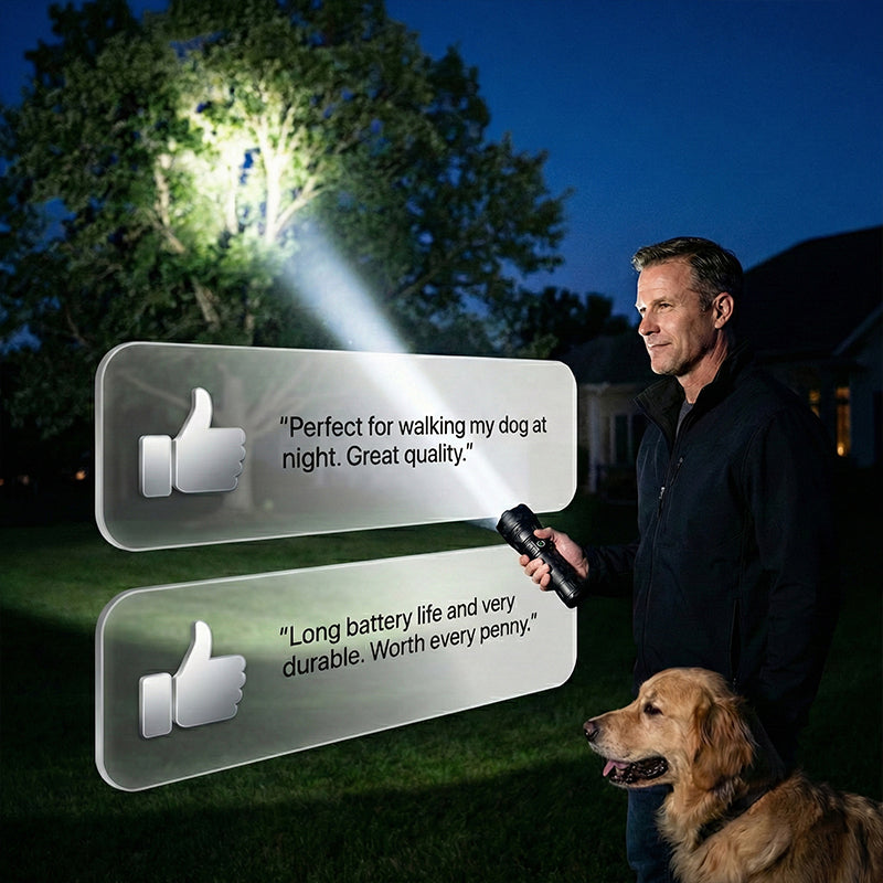 📢📢50% OFF!!⏰Rechargeable P50 LED Flashlight with Adjustable Zoom