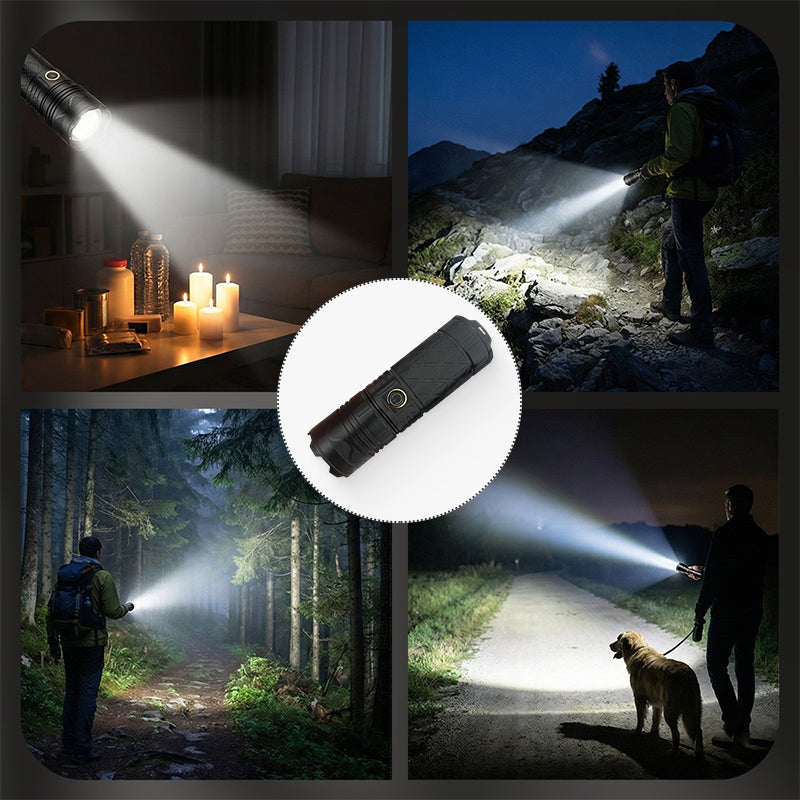 📢📢50% OFF!!⏰Rechargeable P50 LED Flashlight with Adjustable Zoom