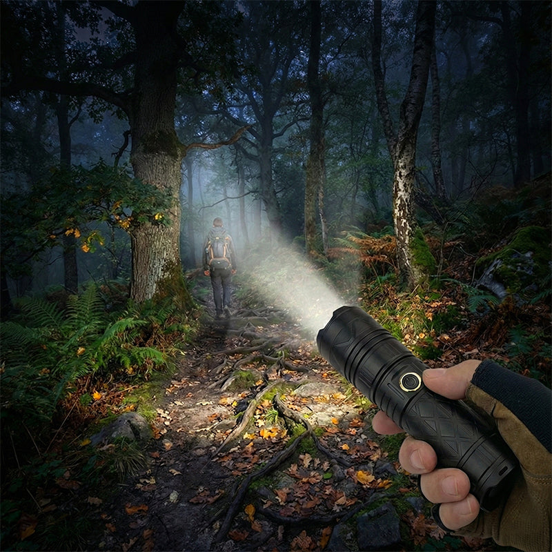 📢📢50% OFF!!⏰Rechargeable P50 LED Flashlight with Adjustable Zoom