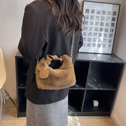 📢📢50% OFF !!!⏰ Best Gift For Her – 2026 Multifunctional Faux Fur Bag, Skin-Friendly & Convertible (Shoulder/Crossbody) 👜