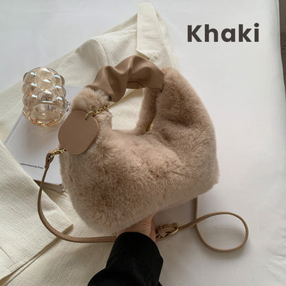 📢📢50% OFF !!!⏰ Best Gift For Her – 2026 Multifunctional Faux Fur Bag, Skin-Friendly & Convertible (Shoulder/Crossbody) 👜