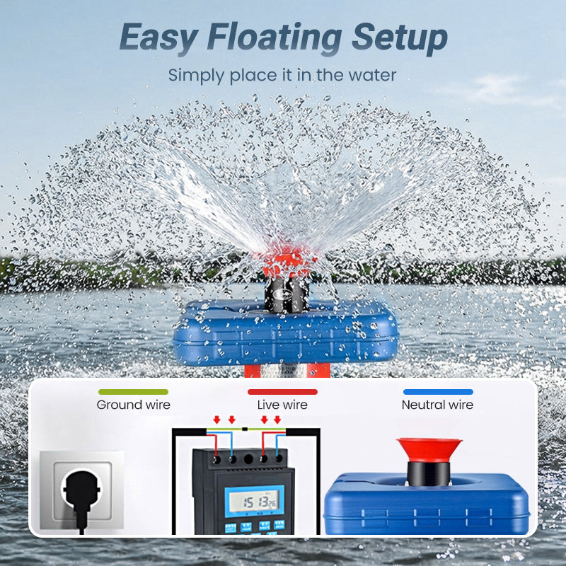 📢📢53% OFF !!!⏰2-in-1 Pond Aerator & Pump