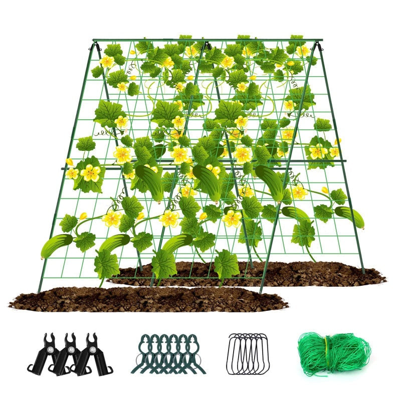 🌿 A-Frame Garden Trellis for Climbing Plants – Sturdy Support for Vines, Flowers & Vegetables 🌸🥒