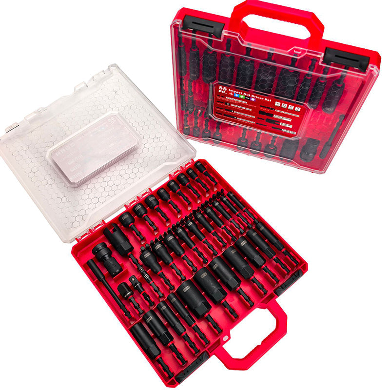 📢📢50% OFF !!!⏰55-Piece Magnetic Impact Nut Driver Set