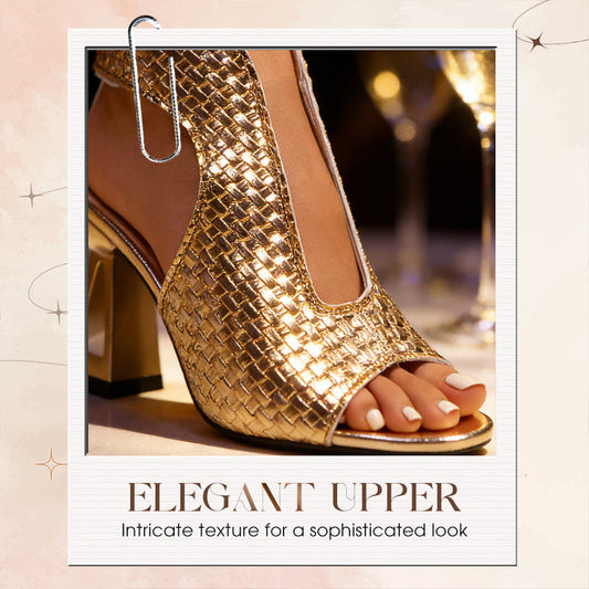 📢📢50% OFF !!!⏰Women's Elegant Peep-Toe Heeled Sandals👡