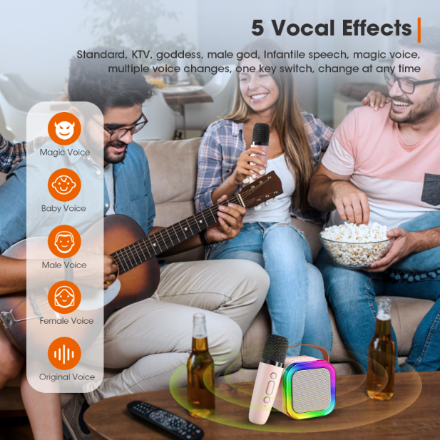 📢📢50% OFF !!!⏰Mini Karaoke Machine for Kids with Wireless Microphones