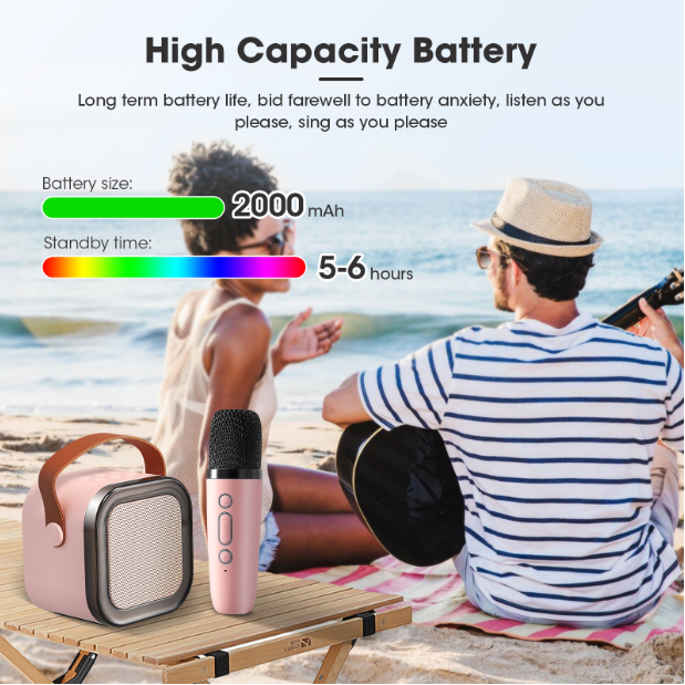 📢📢50% OFF !!!⏰Mini Karaoke Machine for Kids with Wireless Microphones