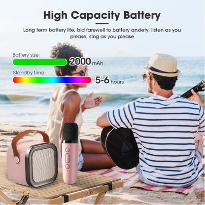 📢📢50% OFF !!!⏰Mini Karaoke Machine for Kids with Wireless Microphones