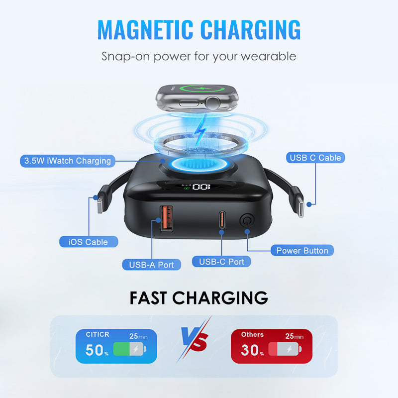 📢📢40% OFF !!!⏰Portable Magnetic Fast Charging Power Bank