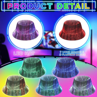 📢📢50% OFF !!!⏰Luminous Fiber Optic Bucket Hat