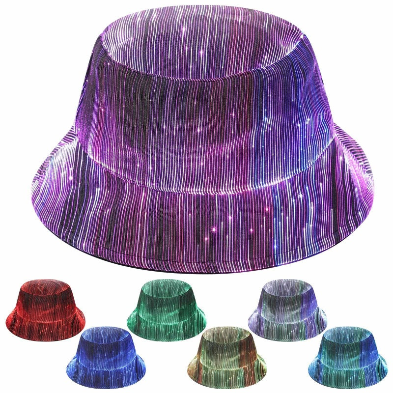 📢📢50% OFF !!!⏰Luminous Fiber Optic Bucket Hat