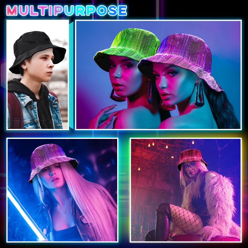 📢📢50% OFF !!!⏰Luminous Fiber Optic Bucket Hat