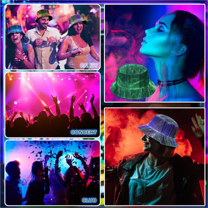 📢📢50% OFF !!!⏰Luminous Fiber Optic Bucket Hat