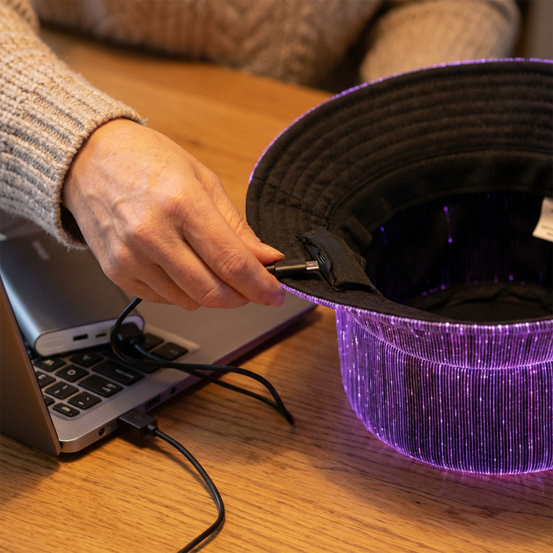 📢📢50% OFF !!!⏰Luminous Fiber Optic Bucket Hat