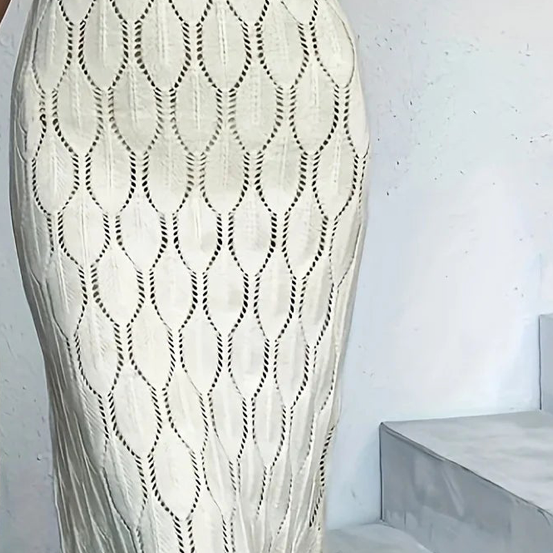 📢📢50% OFF !!!⏰Elegant V-Neck Pointelle Knit Dress