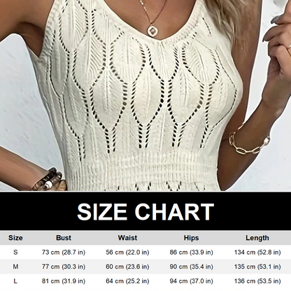 📢📢50% OFF !!!⏰Elegant V-Neck Pointelle Knit Dress