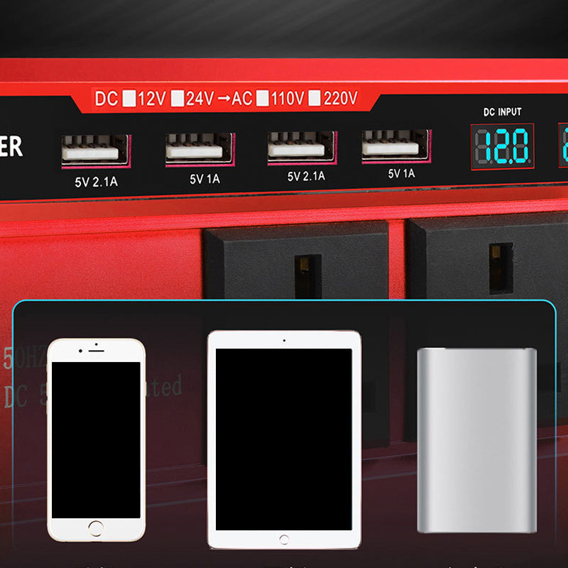 📢📢50% OFF !!!⏰1500W Car Power Inverter with 4 USB Ports