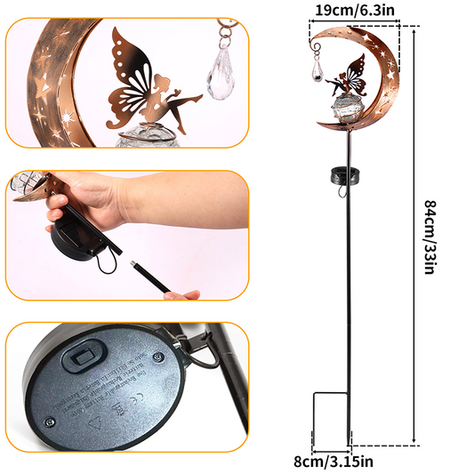 📢📢BIG SALE⏰Solar Fairy Moon Garden Stake Light