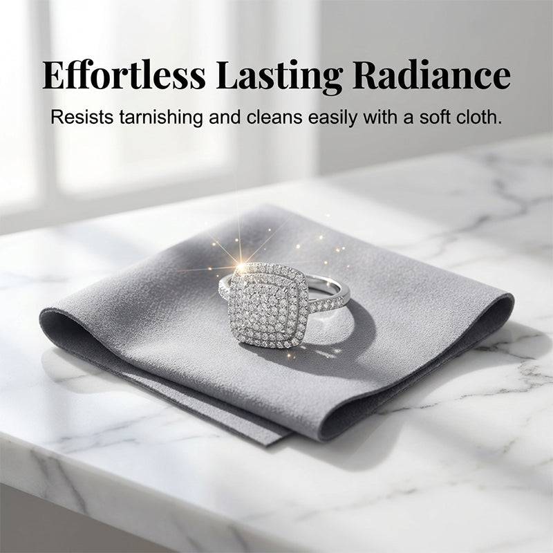 📢📢Big Sale Now On!⏰Brilliant Double Halo Square Ring for Women