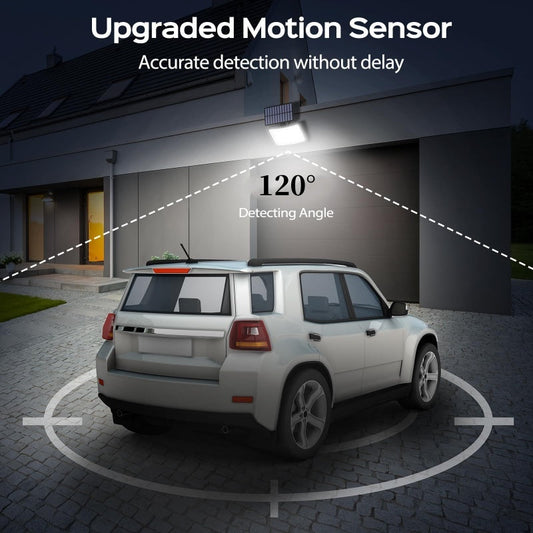 🔥55% OFF!💡 106 LED Solar Motion Sensor Outdoor Light with Remote✨