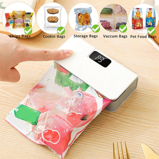 🔋 40% OFF NOW! 🔥 Rechargeable 2-in-1 Mini Bag Sealer with Cutter – USB-C, 6-Level Heat & Magnetic Design ✨