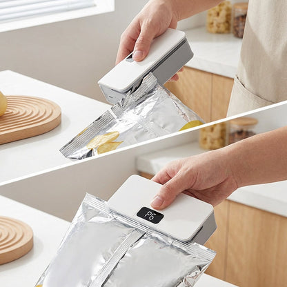 🔋 40% OFF NOW! 🔥 Rechargeable 2-in-1 Mini Bag Sealer with Cutter – USB-C, 6-Level Heat & Magnetic Design ✨