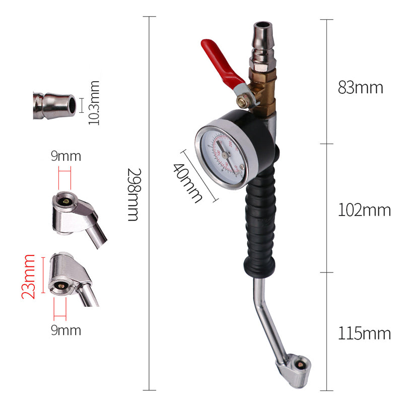 📢📢40% OFF !!!⏰ Tire Inflator Gun with Pressure Gauge for Compressor | Professional Grade with Dual Pump Head | For Cars, Motorcycles & Bicycles