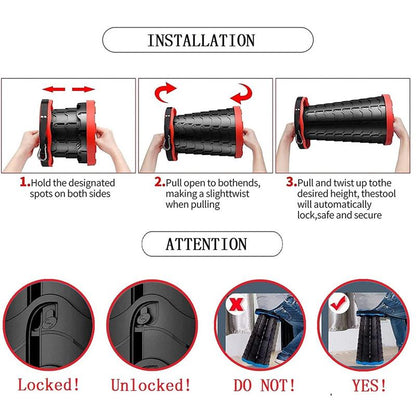 Retractable Folding Stool