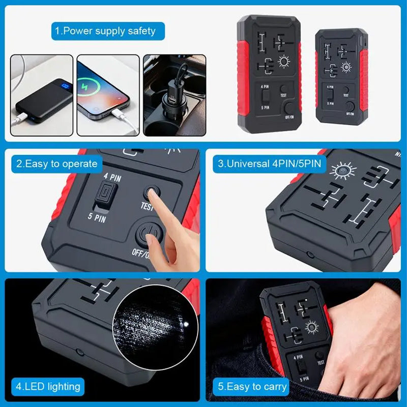 📢📢50%  OFF !! ⏰USB-C Car Relay Tester for 4/5 Pin Relays