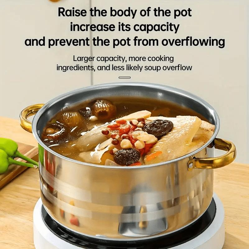 📢📢40%  OFF !! ⏰5-Piece Stainless Steel Cookware Set with Glass Lids