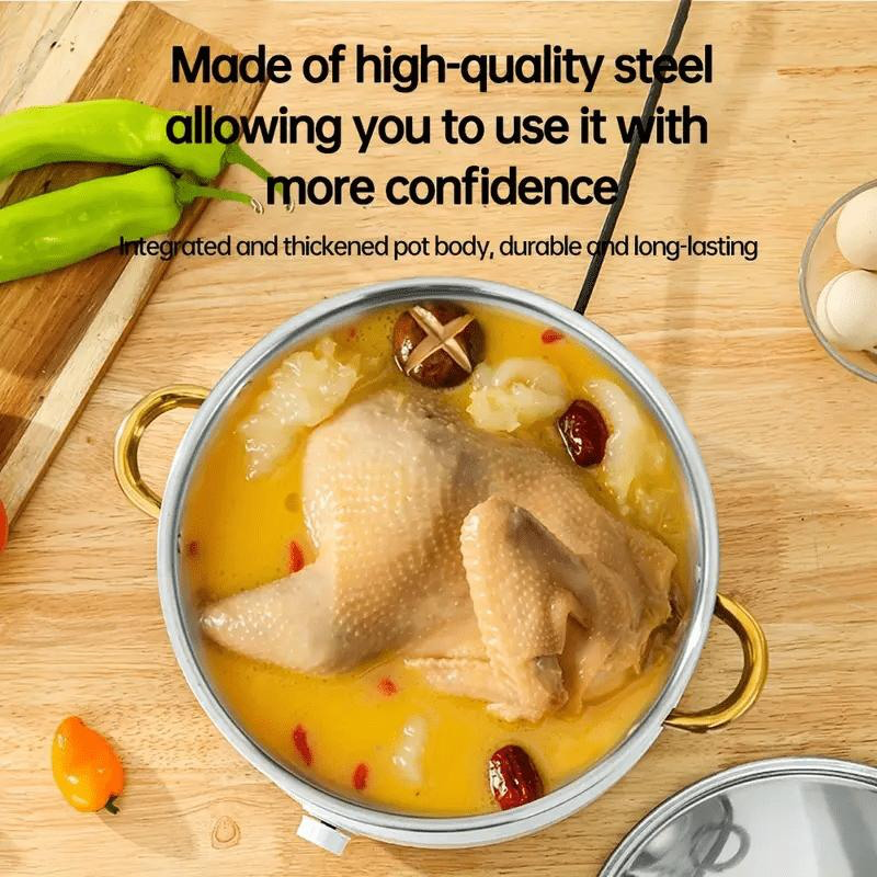 📢📢40%  OFF !! ⏰5-Piece Stainless Steel Cookware Set with Glass Lids