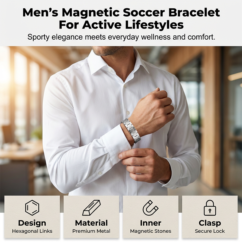 Men's Magnetic Soccer Bracelet