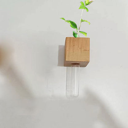 Magnetic Wooden Vase with Test Tube