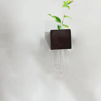 Magnetic Wooden Vase with Test Tube