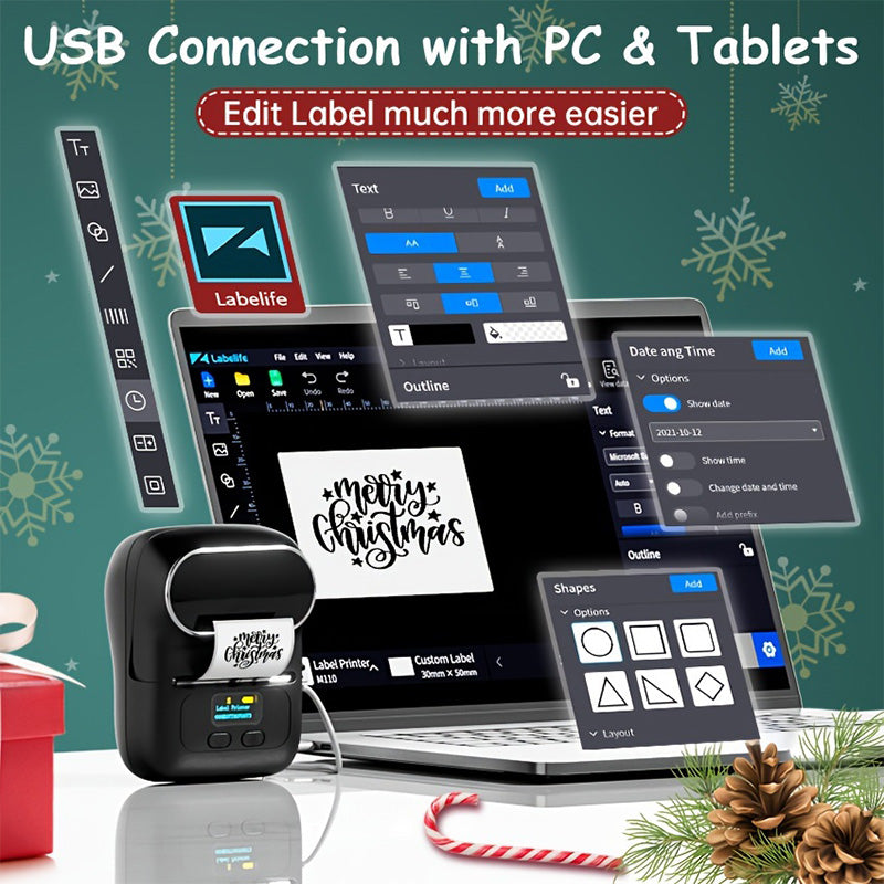 Creative Gift - Portable Wireless Thermal Label Maker Printer