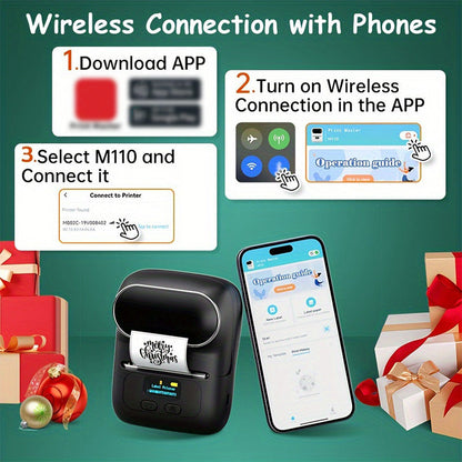 Creative Gift - Portable Wireless Thermal Label Maker Printer