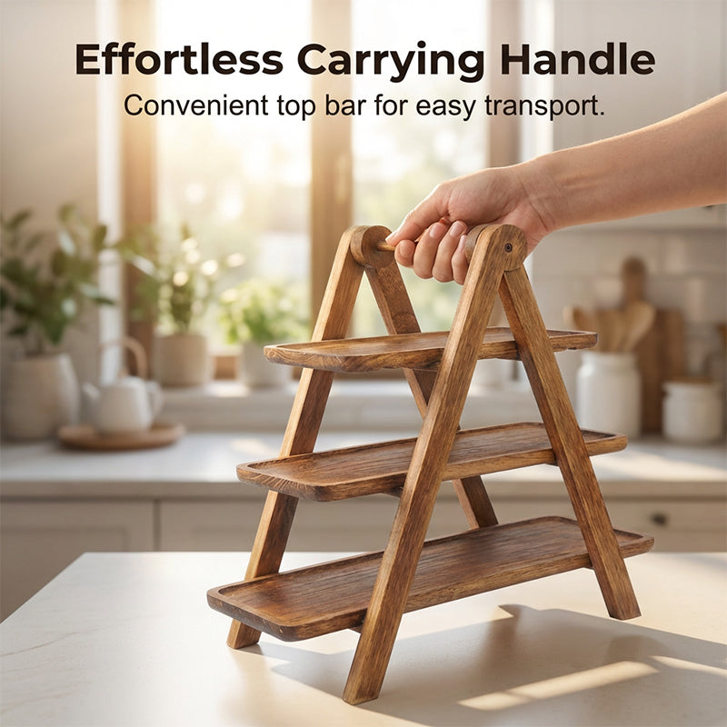 📢📢50% OFF !!!⏰3-Tier Wooden Serving Tray