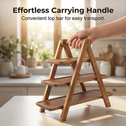📢📢50% OFF !!!⏰3-Tier Wooden Serving Tray