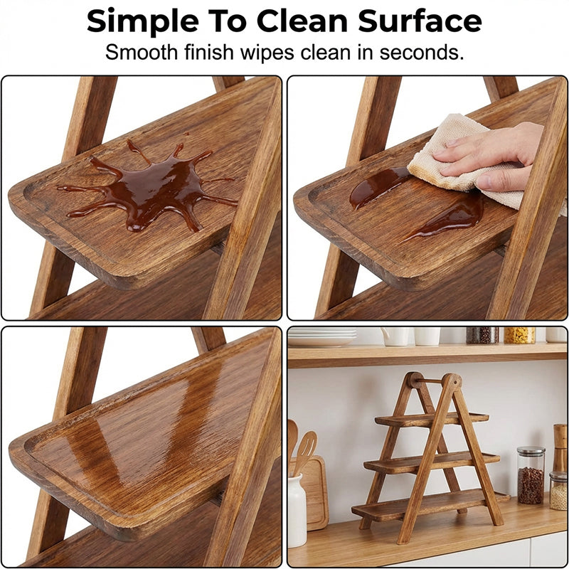📢📢50% OFF !!!⏰3-Tier Wooden Serving Tray