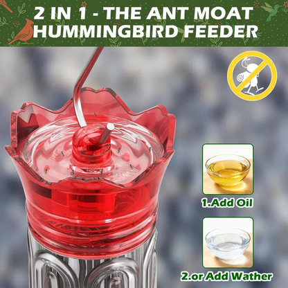 📢📢34% OFF !!!⏰Hanging Hummingbird Feeder with Ant Moat
