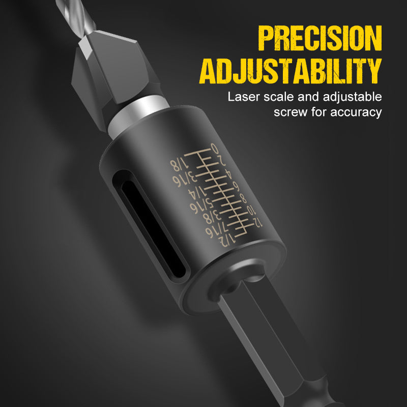 📢📢35% OFF !!!⏰4PCS Wood Countersink Drill Bit Set with Depth Stop
