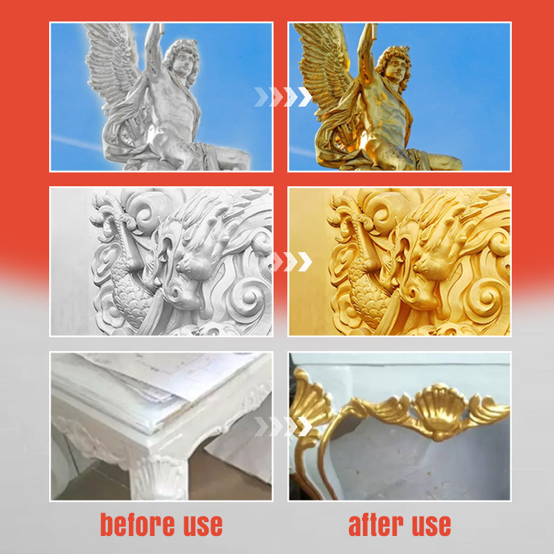 📢📢40% OFF !! ⏰Bright Gold Metal & Wood Water-Based Paint
