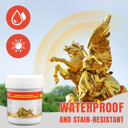 📢📢40% OFF !! ⏰Bright Gold Metal & Wood Water-Based Paint