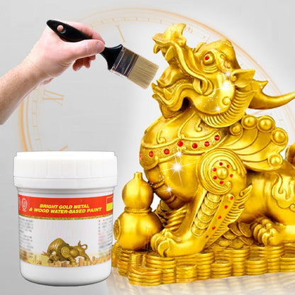📢📢40% OFF !! ⏰Bright Gold Metal & Wood Water-Based Paint