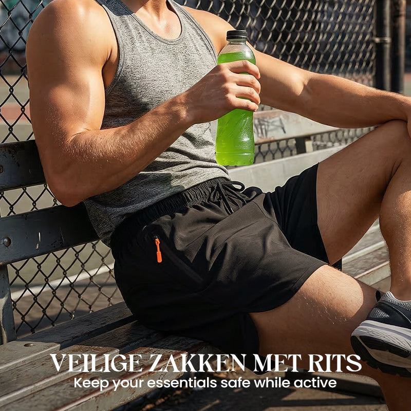 📢📢30% OFF !!!⏰Breathable athletic shorts with zippered pockets🌊5 pieces for only £ 39.99💪