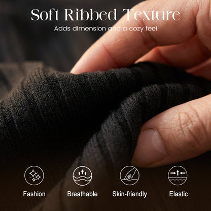 📢📢30% OFF !! ⏰Women's Ribbed Knit Top & Wide-Leg Pants Set